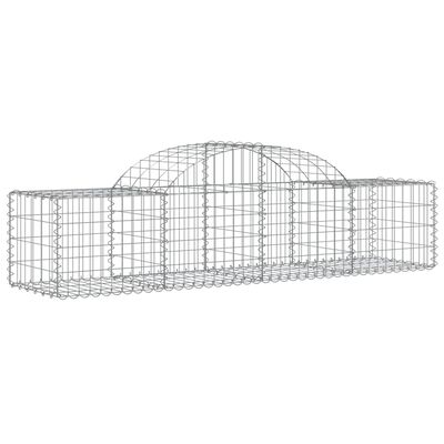 vidaXL buede gabionkurve 20 stk. 200x50x40/60 cm galvaniseret jern