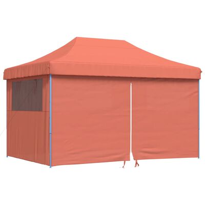 vidaXL foldbart pop-up festtelt med 4 sidevægge terracotta