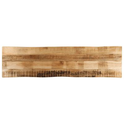 vidaXL bordplade 180x40x2,5 cm naturlig kant massivt ru mangotræ