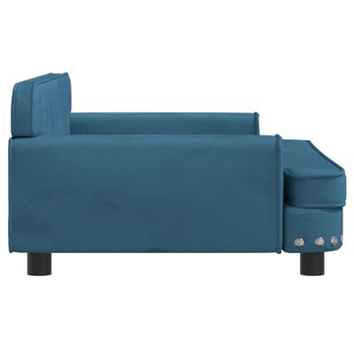 vidaXL sofa til børn 90x53x30 cm velour blå