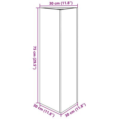 vidaXL plantekrukke 30x26x75 cm trekantet stål olivengrøn