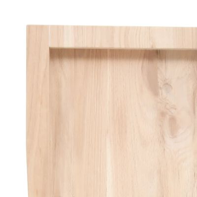 vidaXL bordplade til badeværelse 120x60x(2-4)cm massivt træ ubehandlet