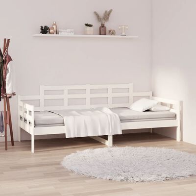 vidaXL daybed 90x200 cm massivt fyrretræ hvid