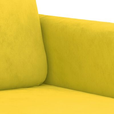 vidaXL sofasæt 3 dele velour gul