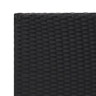 vidaXL sidebord 55x45x49 cm polyrattan sort