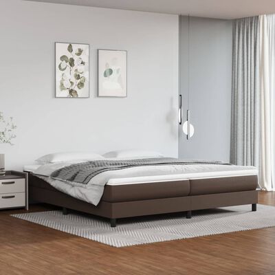 vidaXL sengeramme 200x200 cm kunstlæder brun