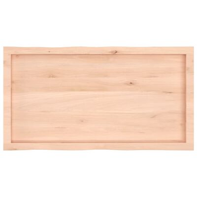 vidaXL bordplade 100x50x(2-6)cm naturlig kant ubehandlet massivt træ