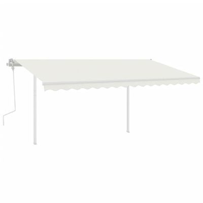 vidaXL markisestolpesæt 450x245 cm jern hvid