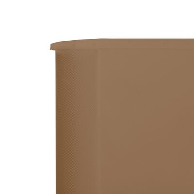 vidaXL 5-panels læsejl 600x120 cm stof gråbrun