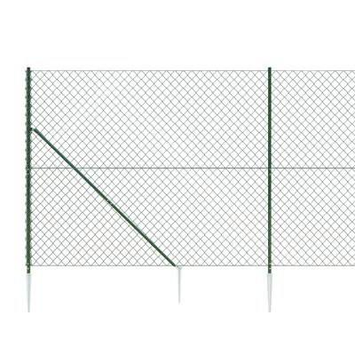 vidaXL trådhegn med jordspyd 1,8x25 m grøn