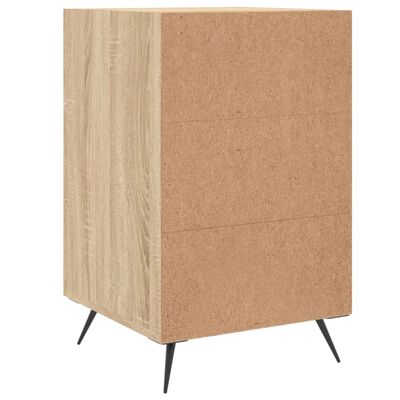 vidaXL sengebord 40x40x66 cm konstrueret træ sonoma-eg