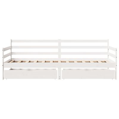 vidaXL daybed med skuffer 90x200 cm massivt fyrretræ