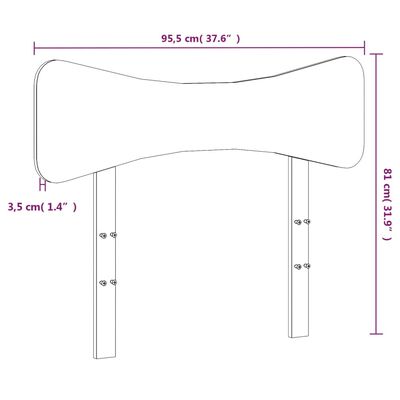 vidaXL sengegavl 90 cm massivt fyrretræ hvid