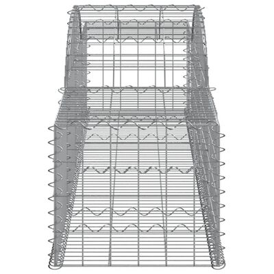 vidaXL buede gabionkurve 5 stk. 300x50x40/60 cm galvaniseret jern