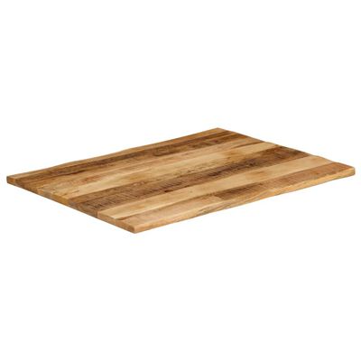 vidaXL bordplade 90x80x2,5 cm naturlig kant massivt ru mangotræ