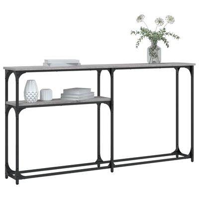 vidaXL konsolbord 145x22,5x75 cm konstrueret træ grå sonoma-eg