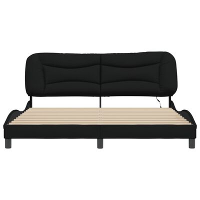 vidaXL sengeramme med LED-lys 180x200 cm velour stof