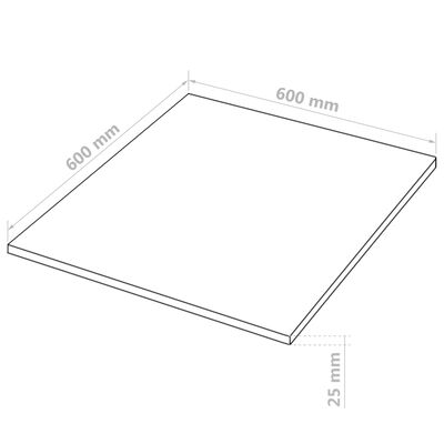 vidaXL MDF-plader 4 stk. firkantet 60 x 60 cm 25 mm