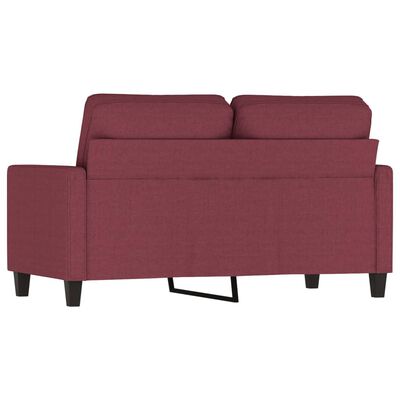 vidaXL 2-personers sofa 120 cm stof vinrød