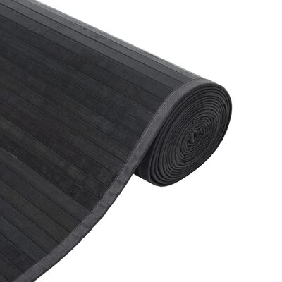 vidaXL gulvtæppe 100x200 cm rektangulær bambus grå