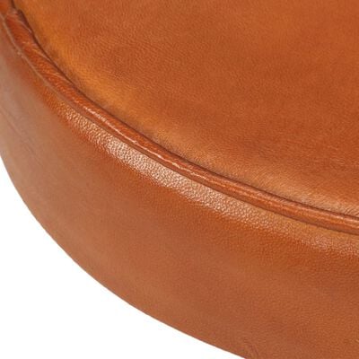 vidaXL barstole 2 stk. ægte læder og støbejern brun