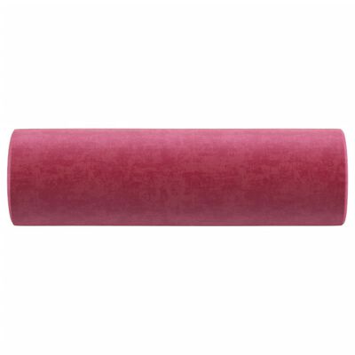 vidaXL pyntepuder 2 stk. Ø15x50 cm velour vinrød