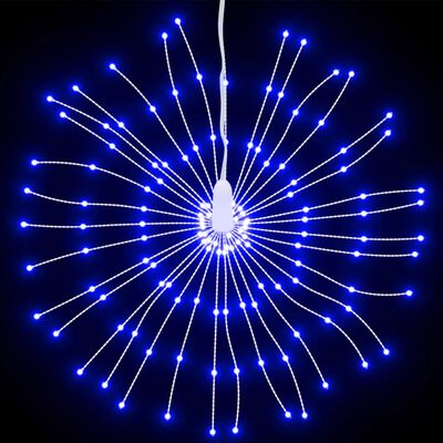 vidaXL lysende starburst-dekoration 8 stk. 140 LED'er 17 cm blåt lys