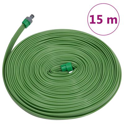 vidaXL sprinklerslange 3 rør 15 m PVC grøn