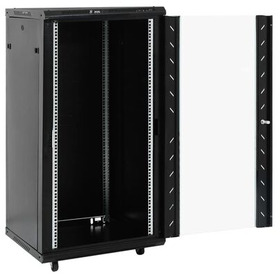 vidaXL netværksskab 60x60x120 cm 22U 19" IP20 sort