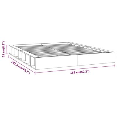 vidaXL sengeramme 140x200 cm massivt træ