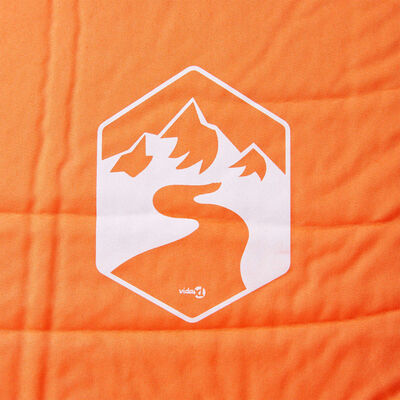 vidaXL 1-personers campingmadras med pude selvoppustelig orange