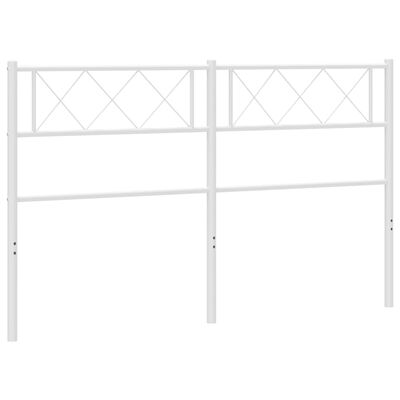 vidaXL sengegavl 135 cm metal hvid