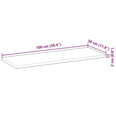 vidaXL væghylder 4 stk. 100x30x2 cm ubehandlet massivt akacietræ