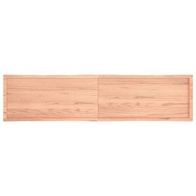 vidaXL bordplade 220x50x(2-6) cm naturlig kant behandlet træ lysebrun