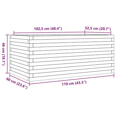 vidaXL plantekasse 110x60x46 cm massivt douglasgran