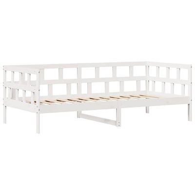 vidaXL daybed med skuffer 90x200 cm massivt fyrretræ hvid