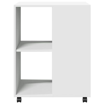 vidaXL sidebord med hjul 55x60x78 cm konstrueret træ hvid