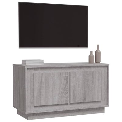 vidaXL tv-bord 80x35x45 cm konstrueret træ grå sonoma-eg