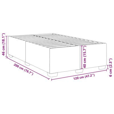 vidaXL sengeramme 120x200 cm kunstlæder sort