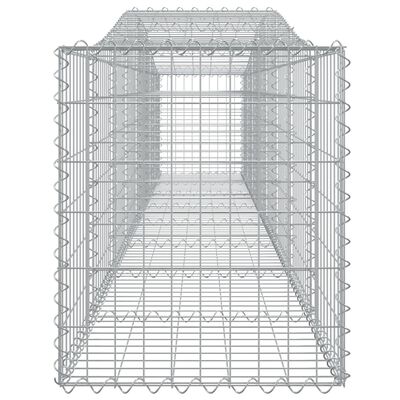 vidaXL buede gabionkurve 4 stk. 400x50x60/80 cm galvaniseret jern