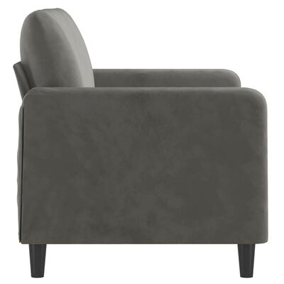 vidaXL 2-personers sofa 120 cm velour mørkegrå