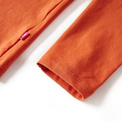 Langærmet T-shirt til børn str. 140 cm orange