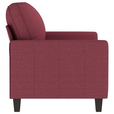 vidaXL 2-personers sofa 120 cm stof vinrød