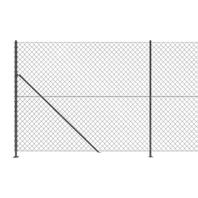 vidaXL trådhegn med flange 1,4x10 m antracitgrå