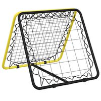 vidaXL dobbeltsidet rebounder stål justerbart gul og sort