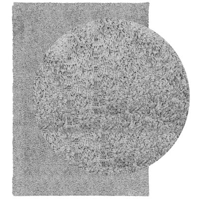 vidaXL shaggy gulvtæppe PAMPLONA 160x230 cm høj luv grå