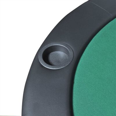 vidaXL 10 pers. pokerbord bordplade foldbar grøn