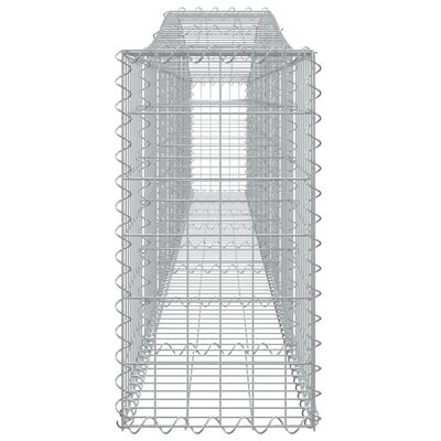 vidaXL buede gabionkurve 5 stk. 400x30x60/80 cm galvaniseret jern