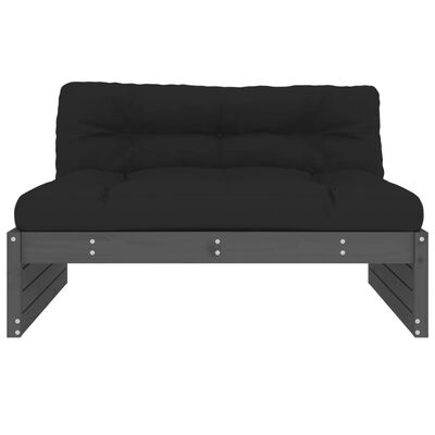 vidaXL midtermodul til sofa 120x80 cm massivt fyrretræ grå