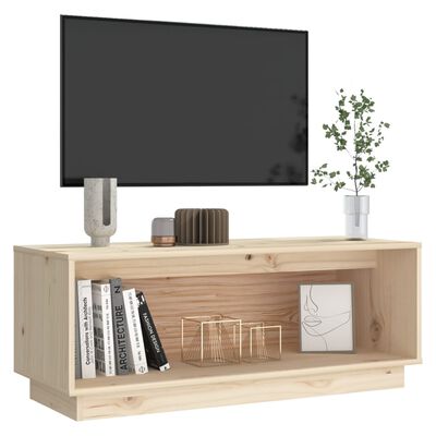 vidaXL tv-bord 90x35x35 cm massivt fyrretræ